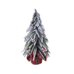 Brad artificial - Mini Tree Snowy Red Berries - Indoor, 27 cm