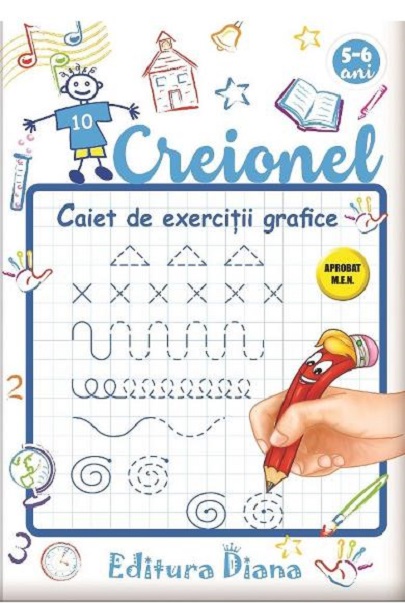 Creionel. Caiet de exercitii grafice, 5-6 ani