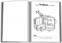 Invat sa scriu, colorez si decupez. Vehicule