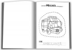 Invat sa scriu, colorez si decupez. Vehicule