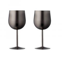 Set 2 pahare pentru vin din otel