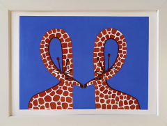 Print de arta inramat - Giraffe Love