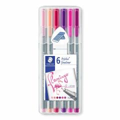 Set linere - Flamingo 6 triplus fineliner