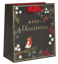 Punga de cadou - Medium - Christmas Robin