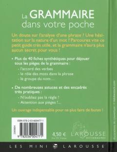 La grammaire dans votre poche