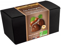 Bomboane escargot ciocolata cu lapte si alune de padure - BIO