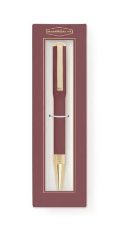 Pix - Burgundy - Boxed Color Block Pen