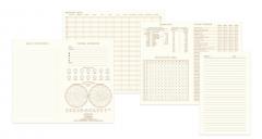 Carnet - Charcoal Moon Phases - Matte Satin Bookcloth