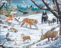 Puzzle 66 piese - Maxi - Winter Wildlife in Siberia and Northeast Asia