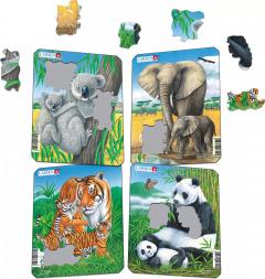 Set 4 puzzle-uri - Animale tropicale