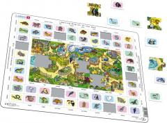 Puzzle - Sa invatam engleza la gradina zoologica, 70 piese