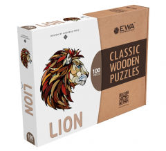 Puzzle din lemn - Lion, 100 piese