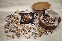 Puzzle din lemn - Lion, 100 piese