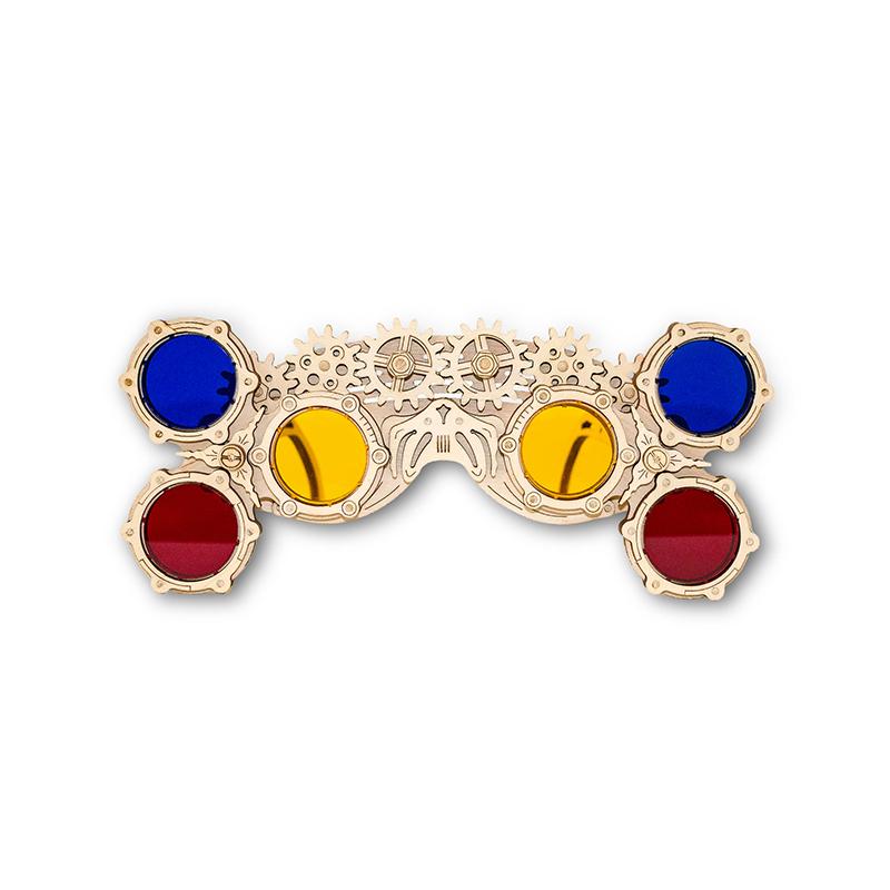 Puzzle 3D din lemn Glasses Goggles Triangle, 74 piese EWA