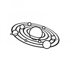 Puzzle 3D decorativ - Solar System, 64 piese