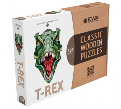 Puzzle din lemn - T-REX, 129 piese