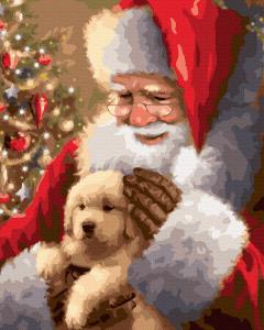 Set pictura pe numere - Mos Craciun, 40x50 cm