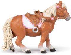 Figurina - Shetland Pony with Saddle Horses
