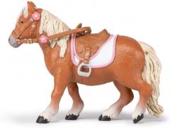 Figurina - Shetland Pony with Saddle Horses