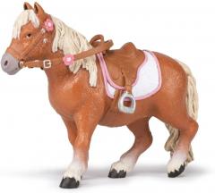 Figurina - Shetland Pony with Saddle Horses