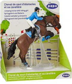 Figurina - Jumping Horse with Riding Girl