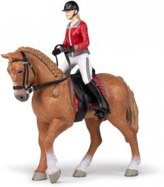 Figurina - Walking Horse with Riding Girl