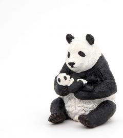 Figurina - Wild Animal Kingdom - Sitting Panda and Baby
