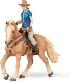 Figurina - Wild West Horse and Cowgirl