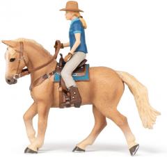Figurina - Wild West Horse and Cowgirl