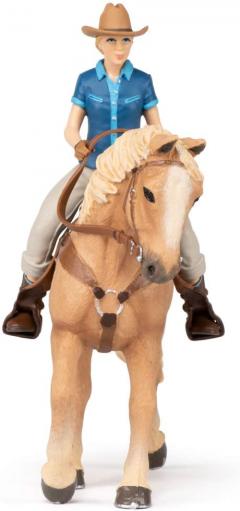 Figurina - Wild West Horse and Cowgirl