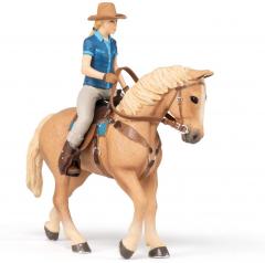 Figurina - Wild West Horse and Cowgirl