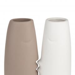 Set vaze - Face Grey and White