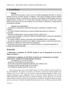 Teste Practice: Limba si literatura romana clasele V-VIII - Caiet de lucru