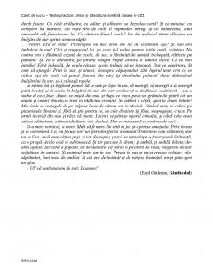 Teste Practice: Limba si literatura romana clasele V-VIII - Caiet de lucru