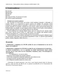 Teste Practice: Limba si literatura romana clasele V-VIII - Caiet de lucru