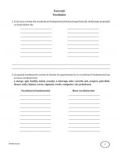 Vocabular si fonetica - clasa a VIII-a