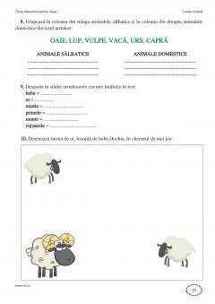 Teste distractive: Limba romana. Matematica - Clasa I