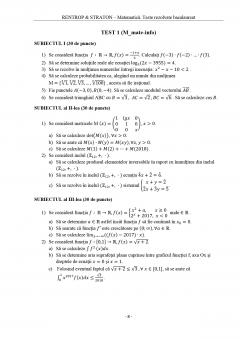 Matematica. Teste rezolvate Bacalaureat