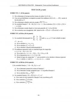 Matematica. Teste rezolvate Bacalaureat