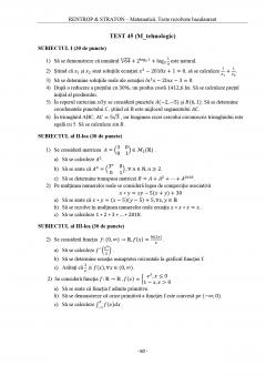 Matematica. Teste rezolvate Bacalaureat