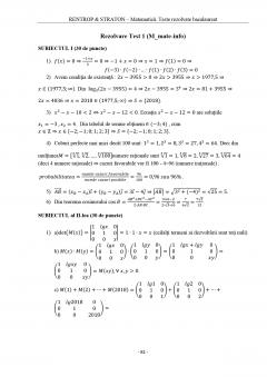 Matematica. Teste rezolvate Bacalaureat