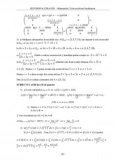 Matematica. Teste rezolvate Bacalaureat