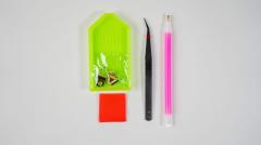 Goblen cu diamante - Lalele rosii, 40x50 cm