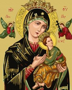 Set pictura pe numere - Icoana Maica Domnului, 40x50 cm