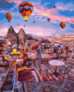 Set pictura pe numere - Vedere din Cappadocia, 40x50 cm