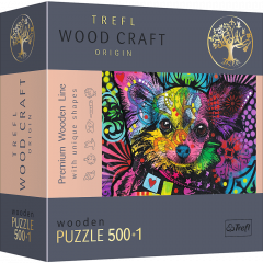 Puzzle din lemn - Colorful Puppy