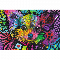 Puzzle din lemn - Colorful Puppy