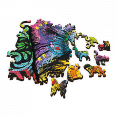 Puzzle din lemn - Colorful Puppy