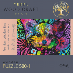 Puzzle din lemn - Colorful Puppy
