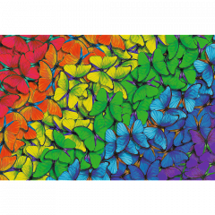 Puzzle din lemn - Rainbow Butterflies